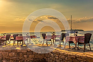 restaurant near adriatic seashore