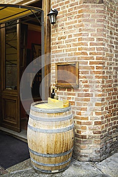 Restaurant outdoor. Color image photo