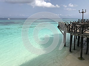 Restaurant over the Beautiful Waters of Zanzibar