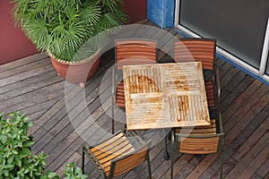 Restaurant overhead view