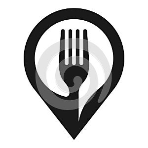 Restaurant point location icon. Restaurant map Vector illustration