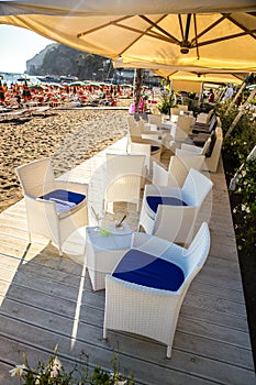 Restaurant On Positano Beach - Amalfi Coast, Italy