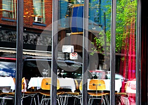 Restaurant reflection (blur)