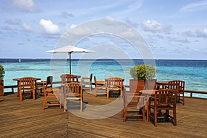 Restaurant's Platform With Sea View