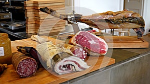 Restaurant: selection of cured meat