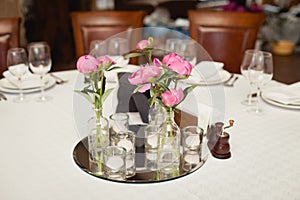 Restaurant Served table for wedding