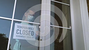 Restaurant and shops closed due to the Coronavirus