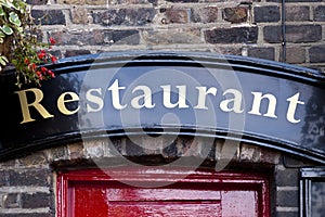 Restaurant sign