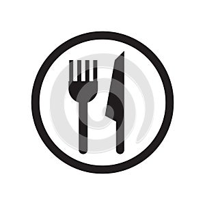 Restaurant sign icon vector sign and symbol isolated on white background, Restaurant sign logo concept