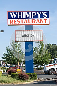 Out of business sign