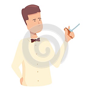 Restaurant sommelier icon cartoon vector. Wine alcohol