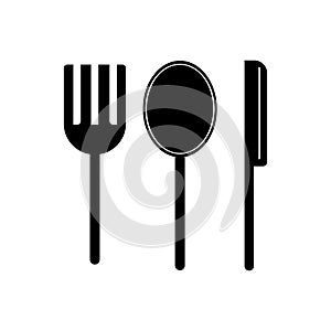 Restaurant spoon fork knife icon. vector Simple modern icon design illustration