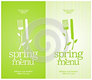 Restaurant spring menu. photo