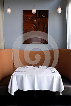 Restaurant table booth