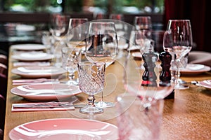Restaurant table design, lux restaurant photo