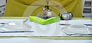 Restaurant table detail