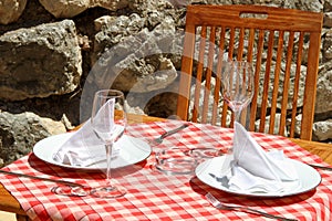 Restaurant table detail
