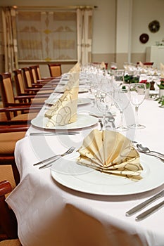 Restaurant table setting