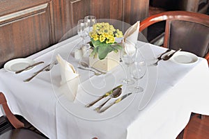 Restaurant table for two