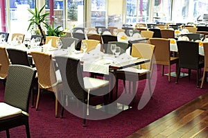 Restaurant tables photo