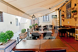 Restaurant terrace