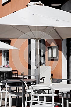 Restaurant terrace umbrella