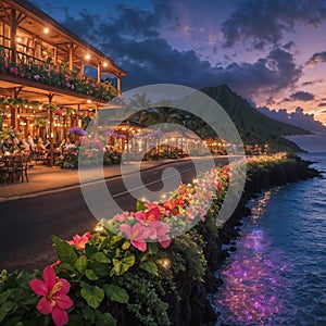 Restaurant on a tropical island