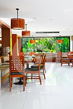 Restaurant in tropical resort