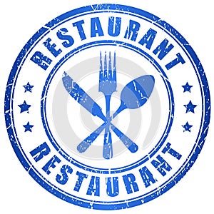 Restaurant vector stamp