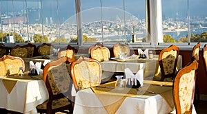 Restaurant with views of Istanbul photo