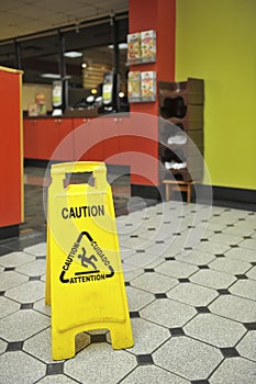 Restaurant Wet Floor Sign