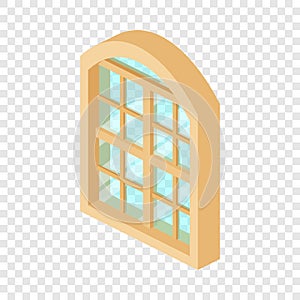 Restaurant window frame icon, isometric 3d style