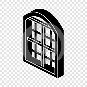 Restaurant window frame icon, simple black style