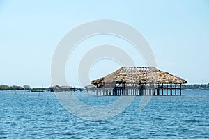 Restaurante built on water in El Salvador photo