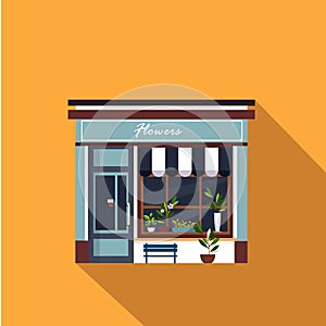 Restaurants and shops facade, storefront vector