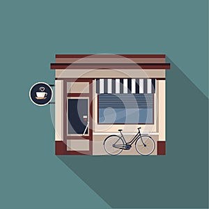 Restaurants and shops facade, storefront vector