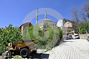 Restelica central mosque with two minarets