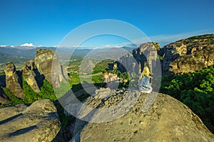 Resting at Meteora overlook