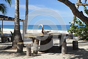 Resting place along the Caribbean