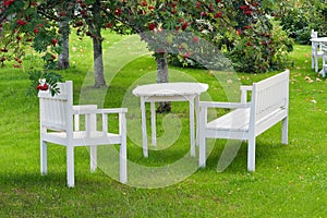 Resting place in garden