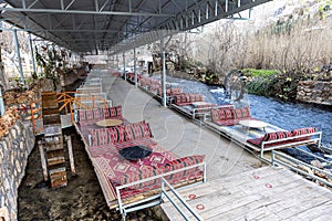 This is a resting place in the water of the Beyazsu stream spring. Beyazsu Creek, which originates from the foothills of the photo