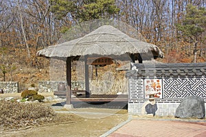 Resting point in traditional korean style next to Third Infiltration Tunnel in Korean Demilitarized Zone DMZ