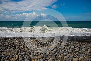 Restless Black Sea. Deep sea water waves