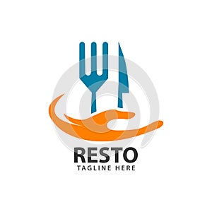 Resto Logo Vector Template Design Illustration