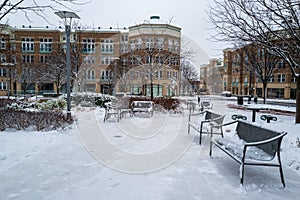 Reston Town Center Park after a Snowstorm