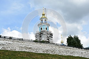 The restoration of the ancient Kremlin in Kostroma is under construction