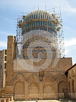 Restoration Bibi-Khanym mosque in Samarkand