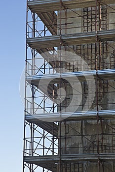 Restoration of a damaged reinforced concrete structure - weathered reinforced concrete structure