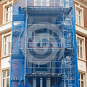 Restoration facade of old house