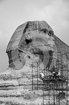 Restoration of the Great Sphinx of Giza in Egypt